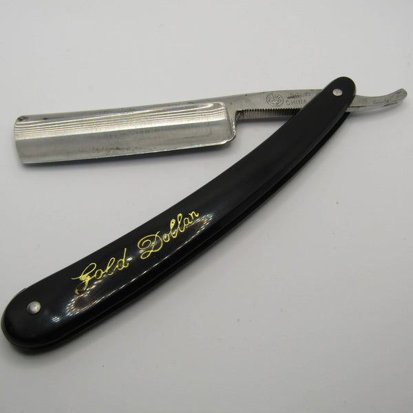Gold Dollar 66 Straight Razor with Black Scales (6/8) - Pre-Owned Straight Razor Murphy & McNeil Pre-Owned Shaving 