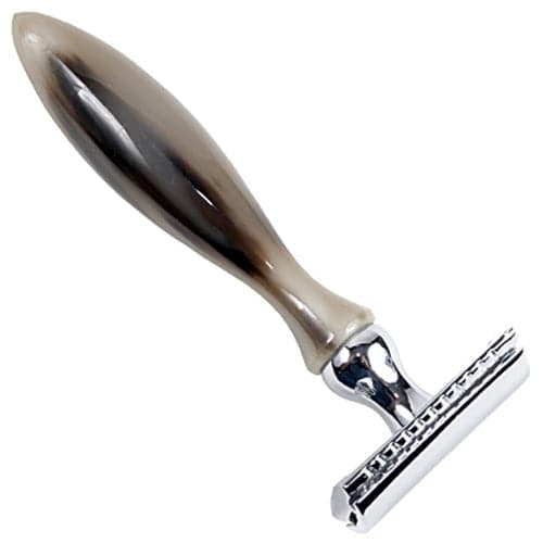 3 Piece Safety Razor with Ox Horn Handle (11R) - by Parker Safety Razor Murphy and McNeil Store 