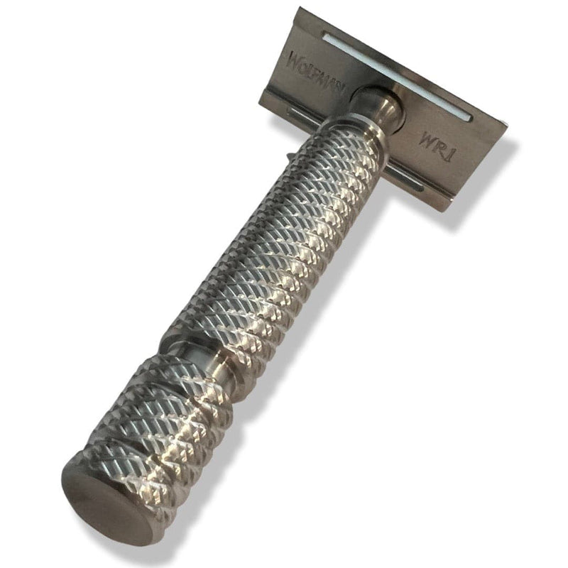 Wolfman Stainless Steel Safety Razor (WR1-SB Head, WRH2 Handle 90mm) - (Pre-Owned) Safety Razor Murphy & McNeil Pre-Owned Shaving 
