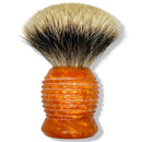 Orange Beehive Shaving Brush (30mm) with Hair Force One Knot - by Smilez for Milez (Pre_Owned) Shaving Brush Murphy & McNeil Pre-Owned Shaving 