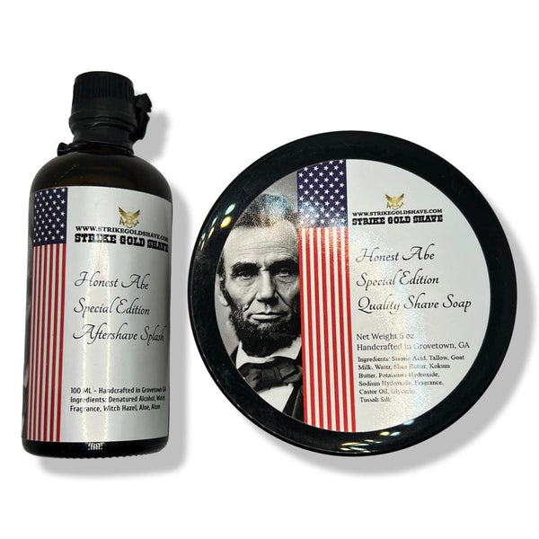 Honest Abe Shaving Soap (Patriot Base) and Splash - by Strike Gold Shave (Pre-Owned) Shaving Soap Murphy & McNeil Pre-Owned Shaving 