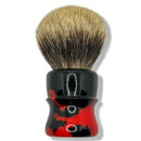 Red & Black Shaving Brush (26mm 2-Band HD Badger) - by Leonidam Brushes (Pre-Owned) Shaving Brush Murphy & McNeil Pre-Owned Shaving 