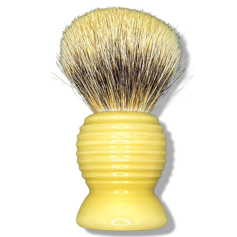 Faux Ivory Beehive Shaving Brush (3-Band Silvertip) - by Vie Long (Pre-Owned) Shaving Brush Murphy & McNeil Pre-Owned Shaving 