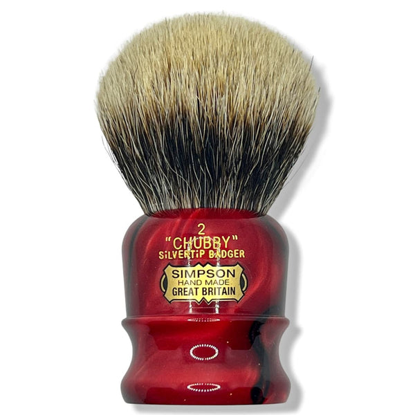 LE Faux Ruby Chubby 2 Shaving Brush (27mm Silvertip Badger) CH2 - by Simpsons (Pre-Owned) Shaving Brush Murphy & McNeil Pre-Owned Shaving 