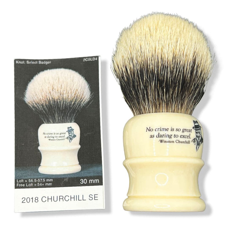 LE 2018 Winston Churchill Shaving Brush (30mm - Ivory) - by Paladin (Pre-Owned) Shaving Brush Murphy & McNeil Pre-Owned Shaving 