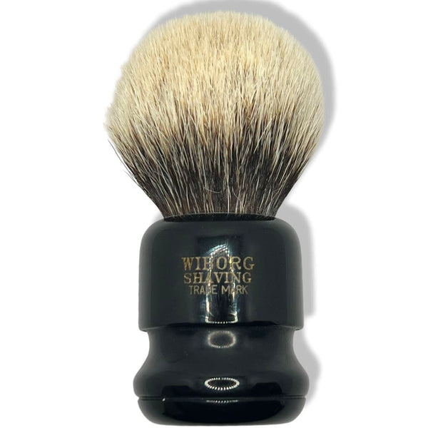 "The Anchor" Faux Ebony Shaving Brush (28mm - White Badger) - by Wiborg (Pre-Owned) Shaving Brush Murphy & McNeil Pre-Owned Shaving 