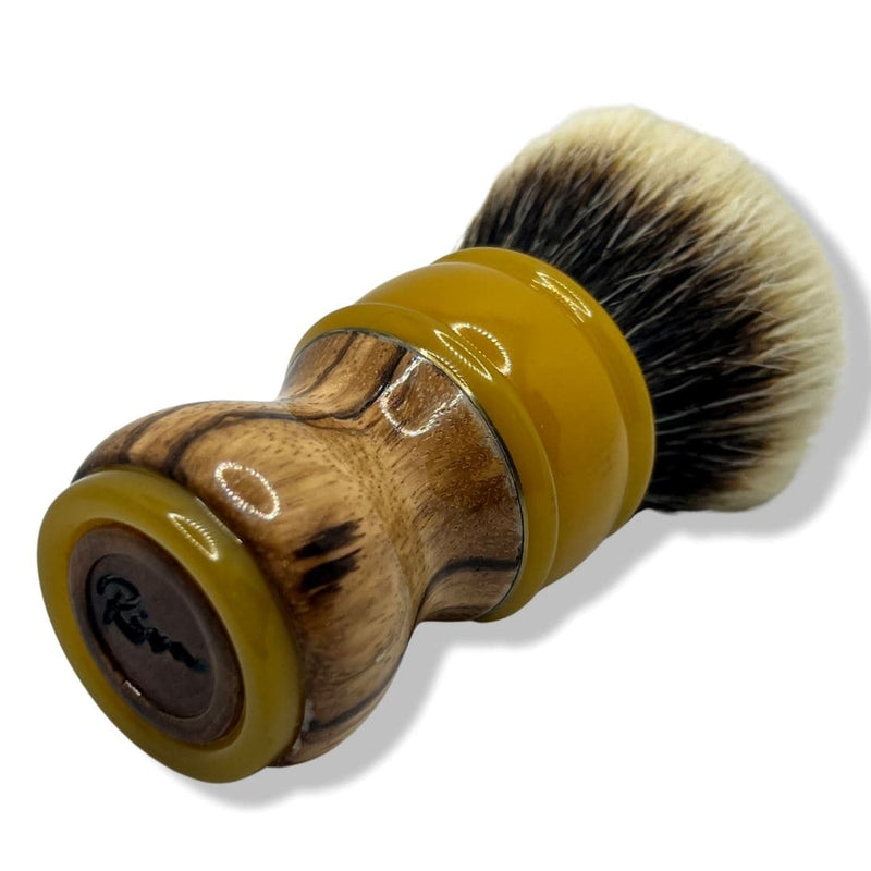 Wood and Resin Manchurian Badger Shaving Brush (28mm) - by Riva Brushes Shaving Brush Murphy & McNeil Pre-Owned Shaving 