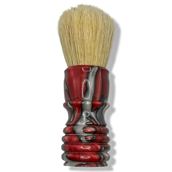 Red & Black Boar Shaving Brush (26mm) - by SmilezforMilez (Pre-Owned) Shaving Brush Murphy & McNeil Pre-Owned Shaving 