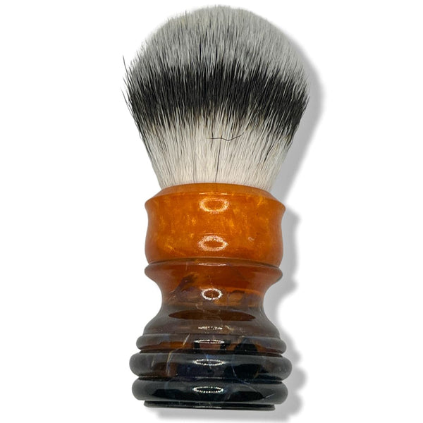 Orange & Black Synthetic Shaving Brush (28mm) - by SmilezforMilez (Pre-Owned) Shaving Brush Murphy & McNeil Pre-Owned Shaving 
