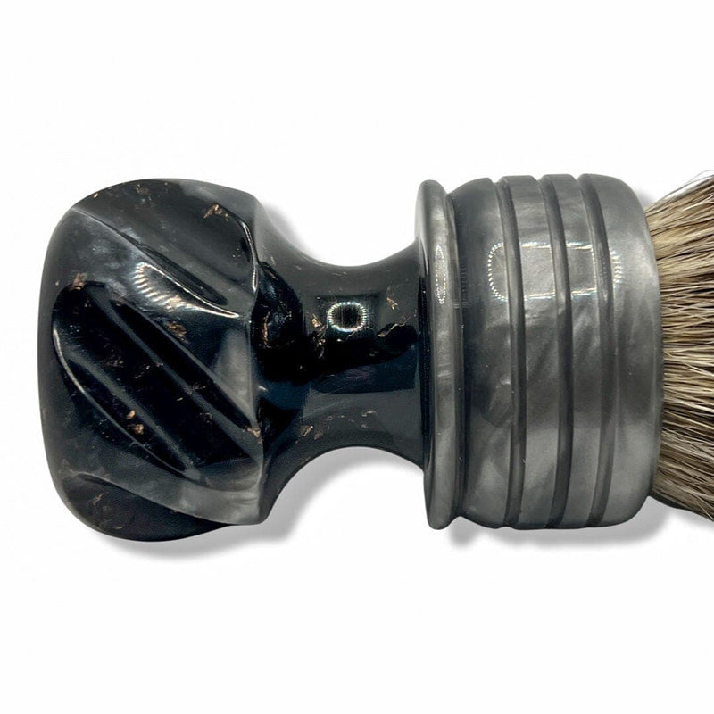 Gray, Black & Speckled Shaving Brush (26mm Manchurian) - by Grizzly Bay Brushes (Pre-Owned) Shaving Brush Murphy & McNeil Pre-Owned Shaving 
