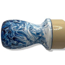 Blue & White Swirl Shaving Brush with Synthetic Badger Knot (28mm) - Pre-Owned Shaving Brush Murphy & McNeil Pre-Owned Shaving 