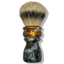 Copper and Turqoise Swirl Shaving Brush (26mm Silvertip) - by Sawdust Creation Studios (Pre-Owned) Shaving Brush Murphy & McNeil Pre-Owned Shaving 