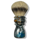 Copper and Turqoise Swirl Shaving Brush (26mm Silvertip) - by Sawdust Creation Studios (Pre-Owned) Shaving Brush Murphy & McNeil Pre-Owned Shaving 
