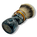 Copper and Turqoise Swirl Shaving Brush (26mm Silvertip) - by Sawdust Creation Studios (Pre-Owned) Shaving Brush Murphy & McNeil Pre-Owned Shaving 