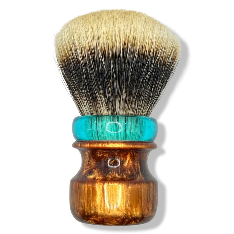 Chub Cub Copper & Blue Shaving Brush (26mm Fanchurian) - by Grizzly Bay Brushes (Pre-Owned) Shaving Brush Murphy & McNeil Pre-Owned Shaving 