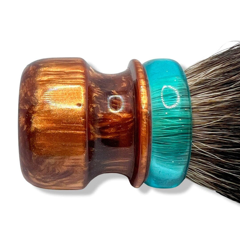 Chub Cub Copper & Blue Shaving Brush (26mm Fanchurian) - by Grizzly Bay Brushes (Pre-Owned) Shaving Brush Murphy & McNeil Pre-Owned Shaving 