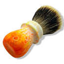 Orange & White Fire Shaving Brush (26mm Badger Fan) - by Trotter Handcrafts (Pre-Owned) Shaving Brush Murphy & McNeil Pre-Owned Shaving 