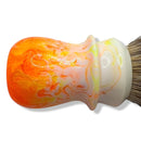Orange & White Fire Shaving Brush (26mm Badger Fan) - by Trotter Handcrafts (Pre-Owned) Shaving Brush Murphy & McNeil Pre-Owned Shaving 