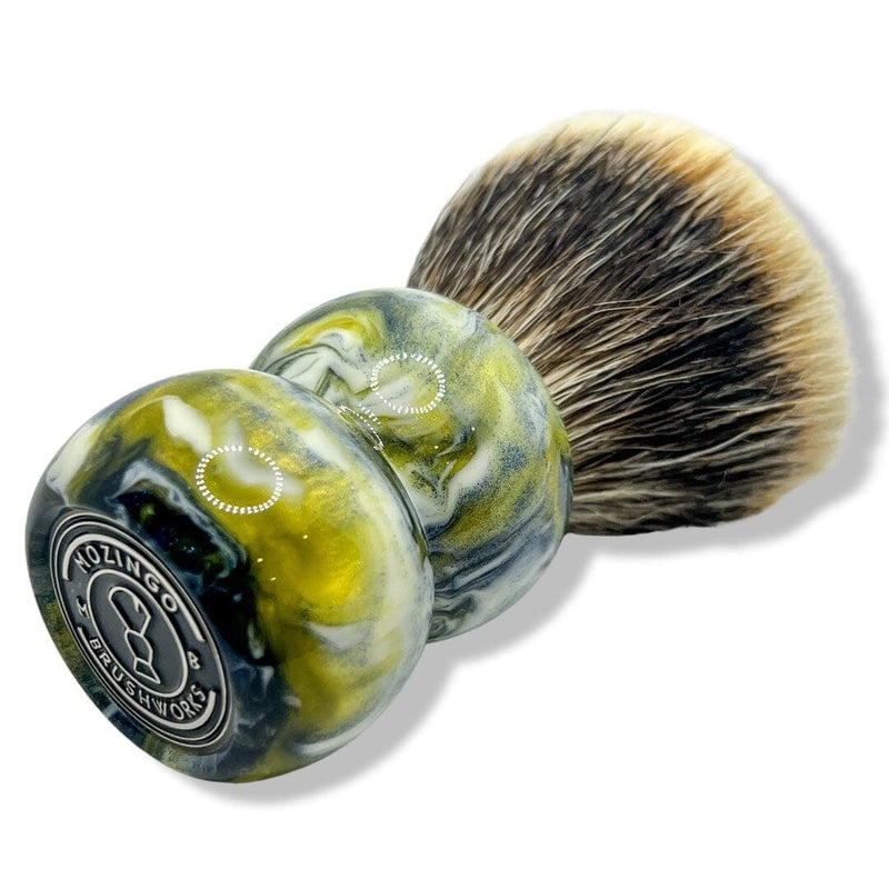 Sumo Gold/Blue Swirl Shaving Brush (26mm ZT2 Badger) - by Mozingo Brushworks (Pre-Owned) Shaving Brush Murphy & McNeil Pre-Owned Shaving 