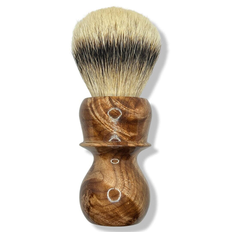 Burl Patterned 28mm Badger Shaving Brush - by Maritime Brushworks (Pre-Owned) Shaving Brush Murphy & McNeil Pre-Owned Shaving 