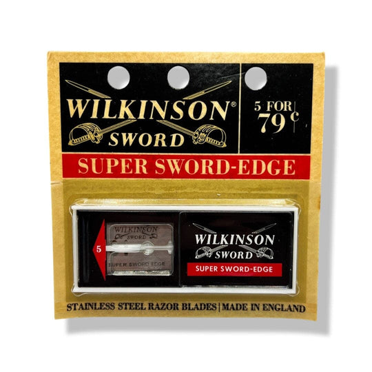 Vintage Super Sword Edge Razor Blades (5 Count or Box) - by Wilkinson Sword (Pre-Owned) Razor Blades Murphy & McNeil Pre-Owned Shaving 5 Blade Pack 