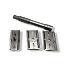 BR-1 Stainless Steel Safety Razor with 2 Baseplates - by Blutt Rasur (Pre-Owned) Safety Razor Murphy & McNeil Pre-Owned Shaving 