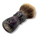 Purple Gray Swirl Shaving Brush w/28mm Gelled Silvertip Knot - by Turning by Tanz (Pre-Owned) Shaving Brush Murphy & McNeil Pre-Owned Shaving 