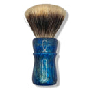 Blue Swirl Shaving Brush w/28mm Badger Fan - by Turning by Tanz (Pre-Owned) Shaving Brush Murphy & McNeil Pre-Owned Shaving 