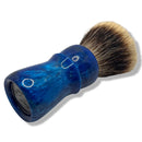 Blue Swirl Shaving Brush w/28mm Badger Fan - by Turning by Tanz (Pre-Owned) Shaving Brush Murphy & McNeil Pre-Owned Shaving 