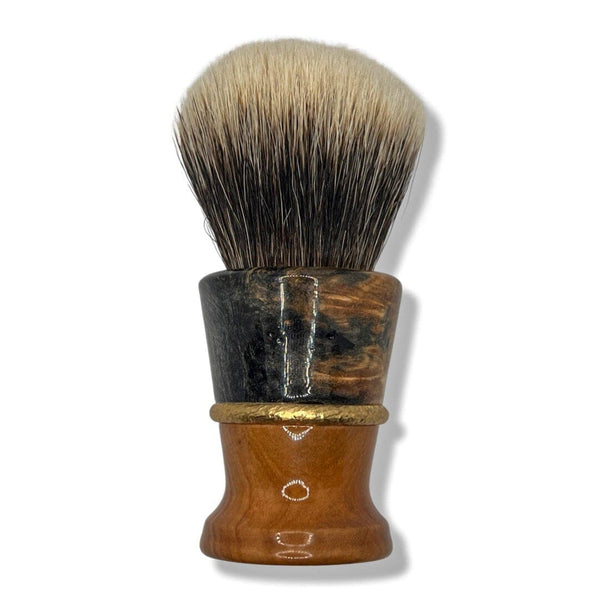 "Smash" Maple Burl & Peach Shaving Brush (28mm VC02 Manchurian with Mammoth Coin) - by Voigt & Cop (Pre-Owned) Shaving Brush Murphy & McNeil Pre-Owned Shaving 