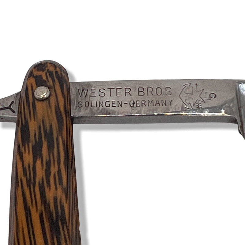 Zebrawood Pattern Vintage Straight Razor (11/16, Full Hollow) - by Wester Bros (Pre-Owned) Straight Razor Murphy & McNeil Pre-Owned Shaving 