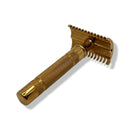 "New" Long Handle (1950's) Safety Razor (Gold Replated) - by Gillette (Pre-Owned) Safety Razor Murphy & McNeil Pre-Owned Shaving 