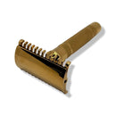 "New" Long Handle (1950's) Safety Razor (Gold Replated) - by Gillette (Pre-Owned) Safety Razor Murphy & McNeil Pre-Owned Shaving 