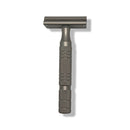 Matte Stainless Steel Safety Razor (0.95 Solid Bar) with Stand - by Timeless Razors (Pre-Owned) Safety Razor Murphy & McNeil Pre-Owned Shaving 