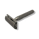 Matte Stainless Steel Safety Razor (0.95 Solid Bar) with Stand - by Timeless Razors (Pre-Owned) Safety Razor Murphy & McNeil Pre-Owned Shaving 