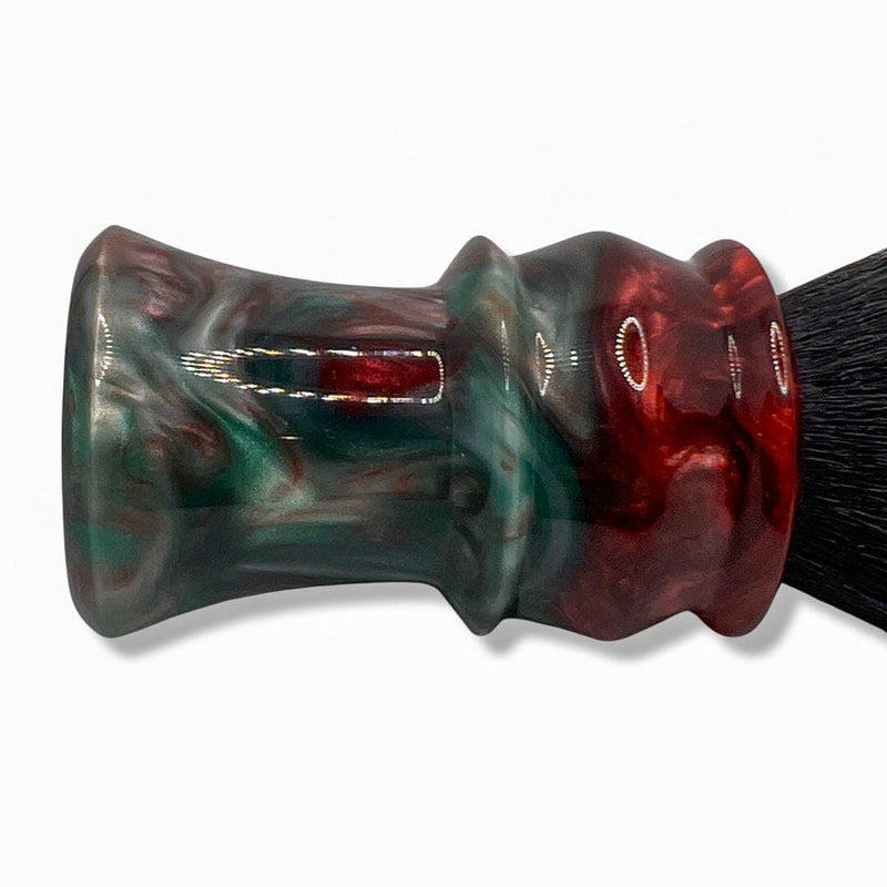 Turquoise & Red Swirl Shaving Brush (26mm Synthetic) - by Shave Forge (Pre-Owned) Shaving Brush Murphy & McNeil Pre-Owned Shaving 