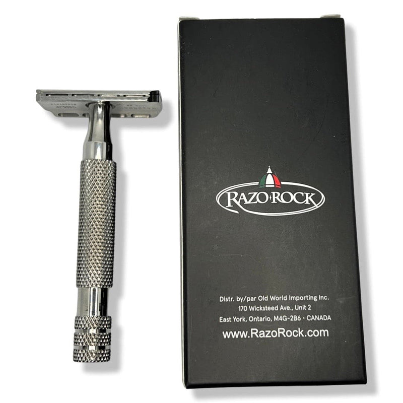Lupo .58 Stainless Steel Safety Razor with Bulldog Handle - by Razorock (Pre-Owned) Safety Razor Murphy & McNeil Pre-Owned Shaving 