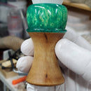Hybrid Shaving Brush, Traditional Wet Shave, Care Package for Him Shaving Brush KnotsAndFibers 