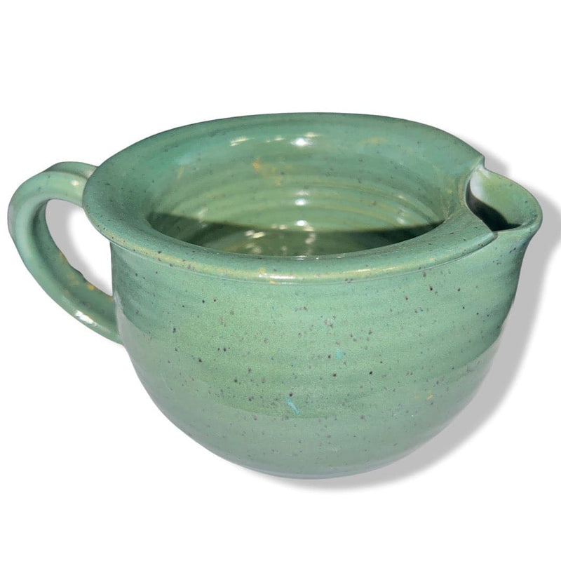 Handmade Ceramic Shaving Scuttle (Green) - (Pre-Owned) Shaving Bowls and Mugs Murphy & McNeil Pre-Owned Shaving 