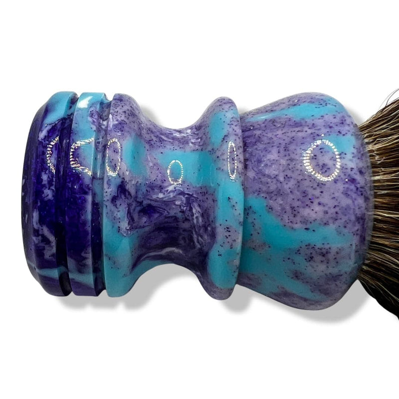 Purple and Blue Shaving Brush with 28mm Maggards SHD Badger Knot - by Allen Long (Pre-Owned) Shaving Brush Murphy & McNeil Pre-Owned Shaving 