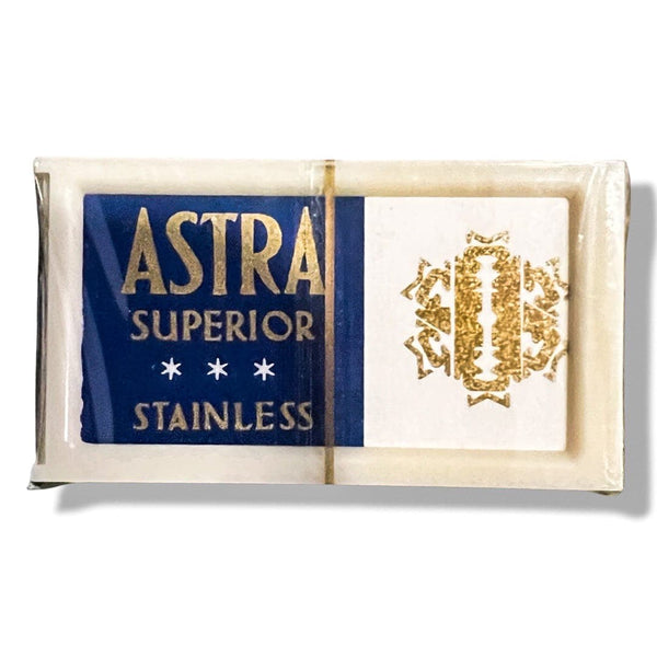 Astra Vintage Stainless (Blue) Double Edge Razor Blades (New Old Stock - 5 blades) Razor Blades Murphy and McNeil Store 