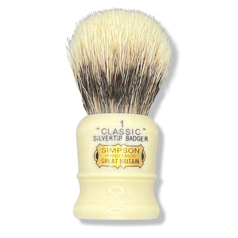 Classic 1 CL1 Silvertip Badger Shaving Brush, 21mm - by Simpsons (Pre-Owned) Shaving Brush Murphy & McNeil Pre-Owned Shaving 