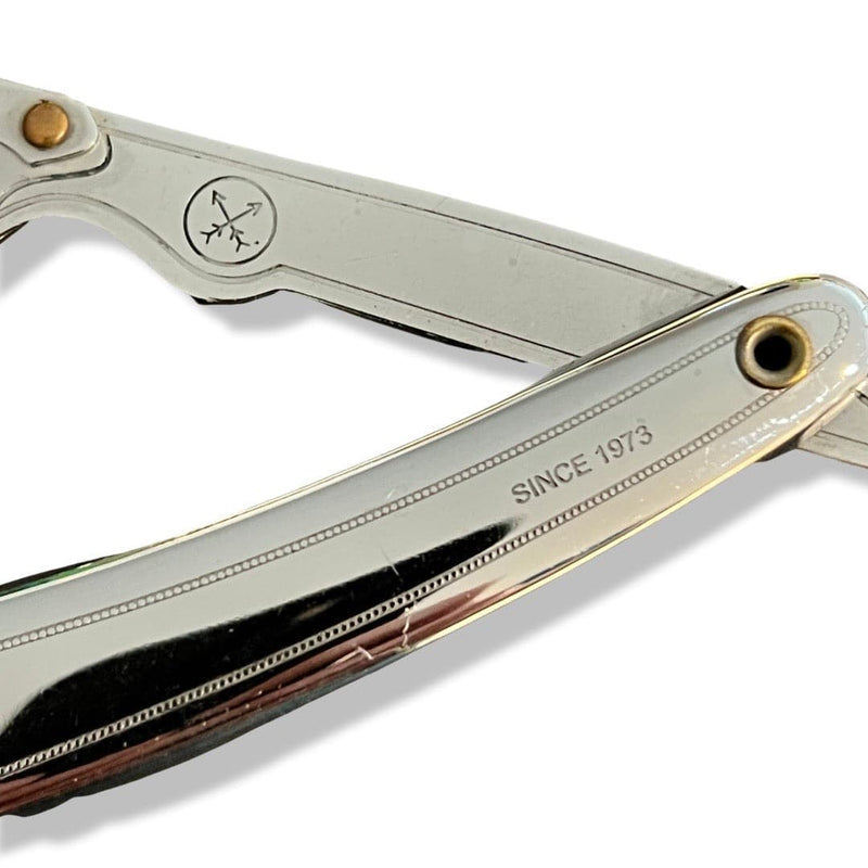 Stainless Steel Clip Type Straight Edge Barber Razor (SR1) - by Parker (Pre-Owned) Shavette Murphy & McNeil Pre-Owned Shaving 