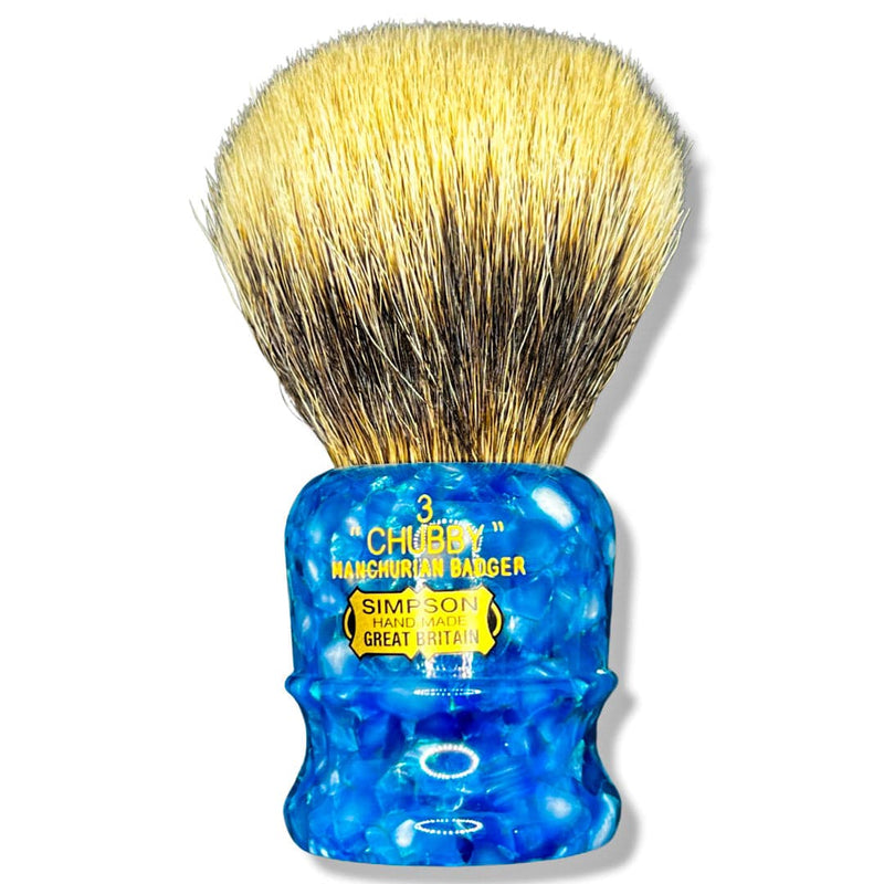 LE Blue Opal Chubby 3 CH3 Super Badger Shaving Brush, 29mm - by Simpsons (Pre-Owned) Shaving Brush Murphy & McNeil Pre-Owned Shaving 