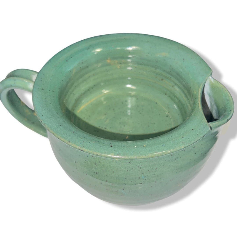 Handmade Ceramic Shaving Scuttle (Green) - (Pre-Owned) Shaving Bowls and Mugs Murphy & McNeil Pre-Owned Shaving 