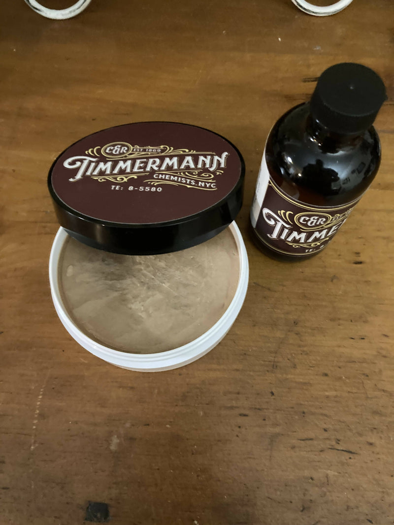 Timmermann (Red) Shave Soap & Splash (Siero Base) Soap and Aftershave Bundle GTECH5242 