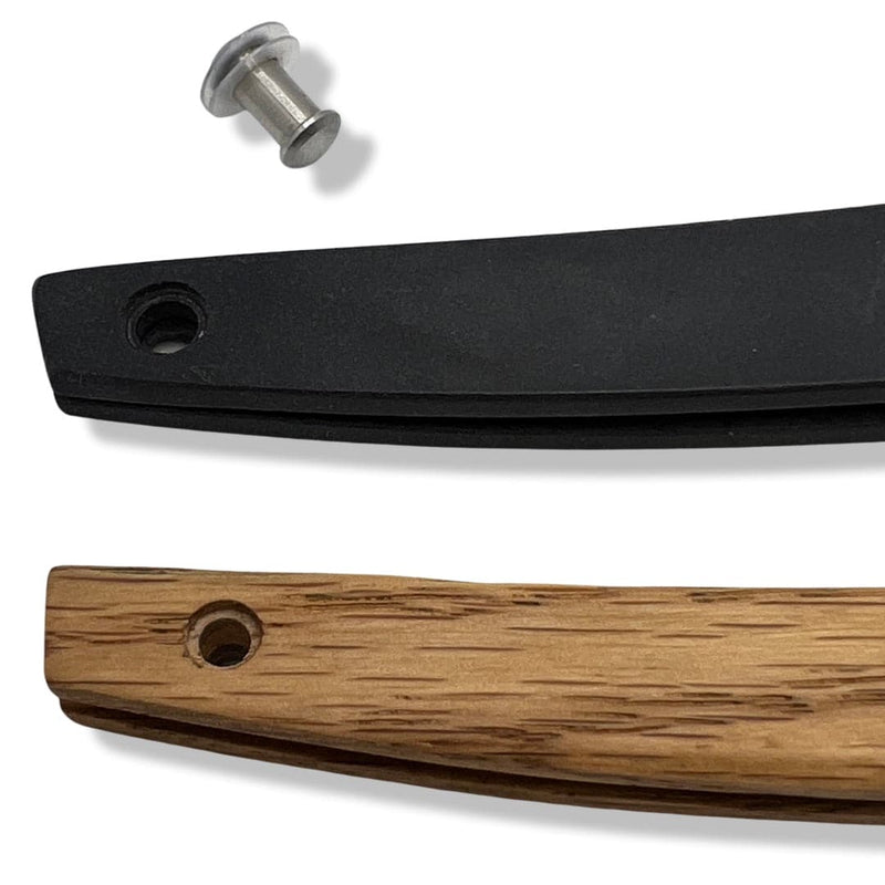 Hart Scales (6/8 or 7/8 Razor) - Black and Wood Combo (Pre-Owned) Straight Razor Murphy & McNeil Pre-Owned Shaving 