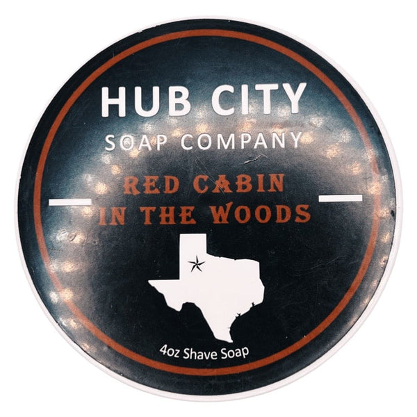 Red Cabin in the Woods Shaving Soap - by Hub City Soap Company (Pre-Owned) Shaving Soap Murphy & McNeil Pre-Owned Shaving 