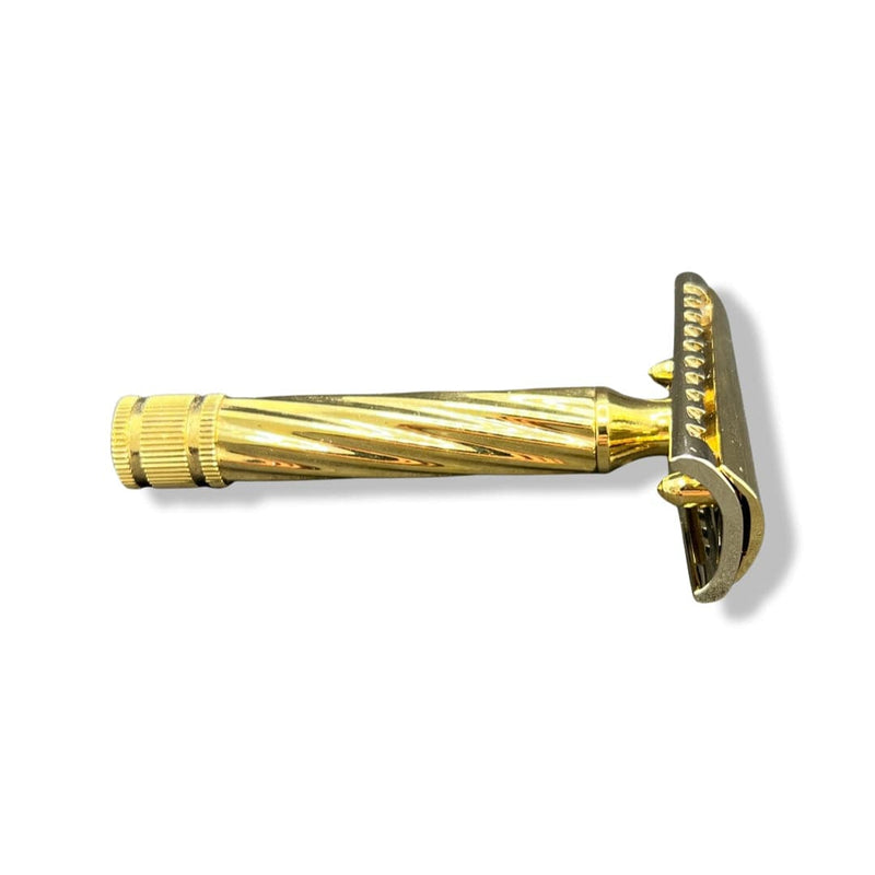 Lo Storto Slant Double-Edge Safety Razor (Gold, Closed Comb) - by Fatip (Pre-Owned) Safety Razor Murphy & McNeil Pre-Owned Shaving 