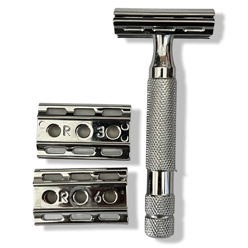 Rockwell 6C Adjustable Safety Razor (White Chrome) - by Rockwell Razors (Pre-Owned) Safety Razor Murphy & McNeil Pre-Owned Shaving 